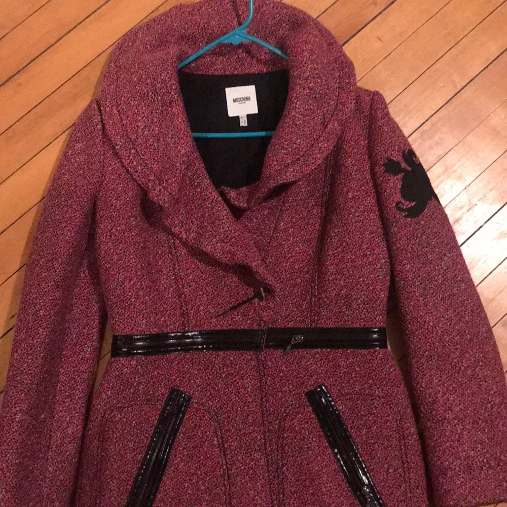 Moschino Jeans Magenta Coat